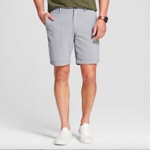 Goodfellow & Co  Linden Blue Stripe  9" Flat Front Shorts NWT